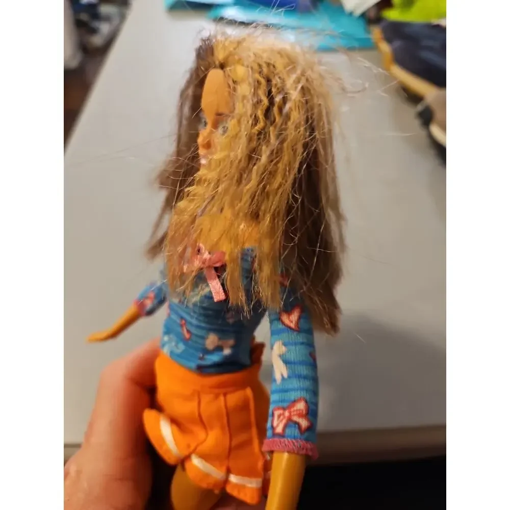 1990 Vintage Barbie Doll Crimped‎ Hair Brown Skin
